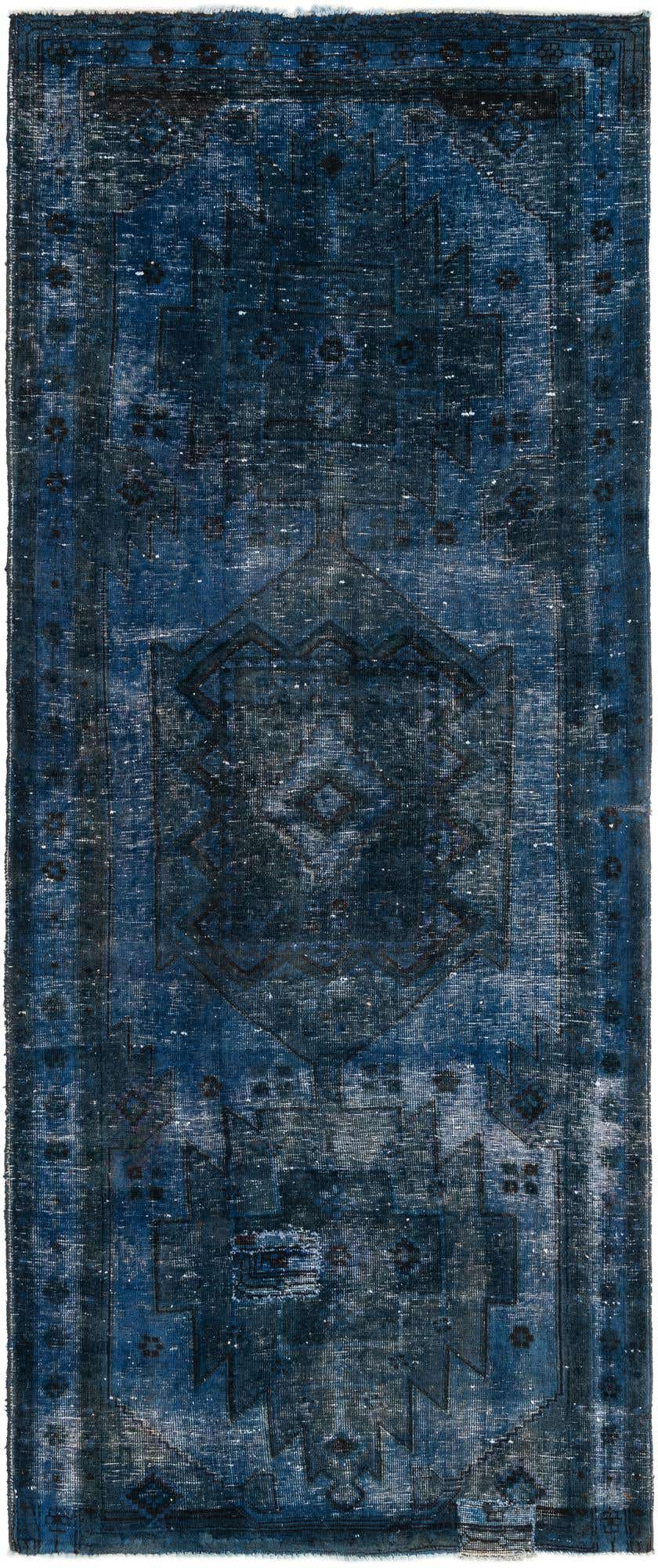 4' 3 x 10' 2 Hand Knotted Ultra Vintage Persian Wool Runner Rug