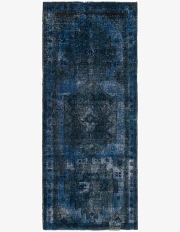 4' 3 x 10' 2 Hand Knotted Ultra Vintage Persian Wool Runner Rug