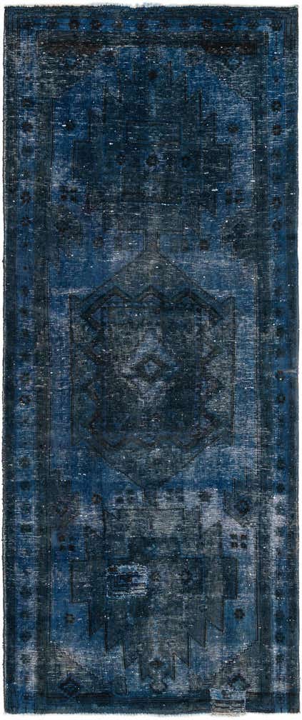 4' 3 x 10' 2 Hand Knotted Ultra Vintage Persian Wool Runner Rug