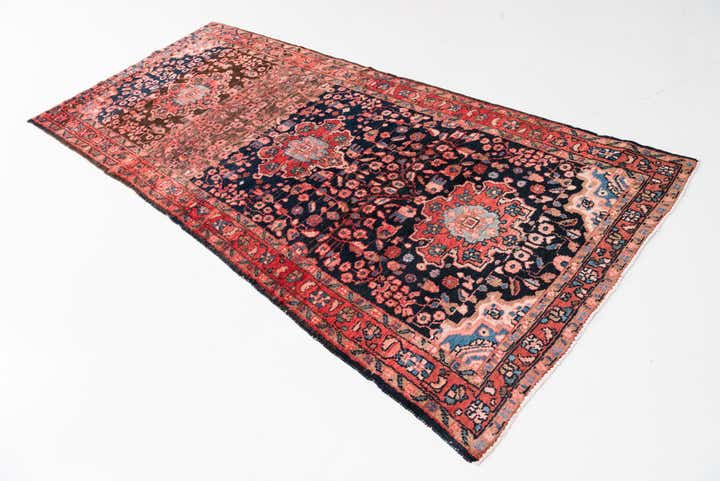 4' 1 x 9' 3 Hand Knotted Ultra Vintage Persian Wool Runner Rug