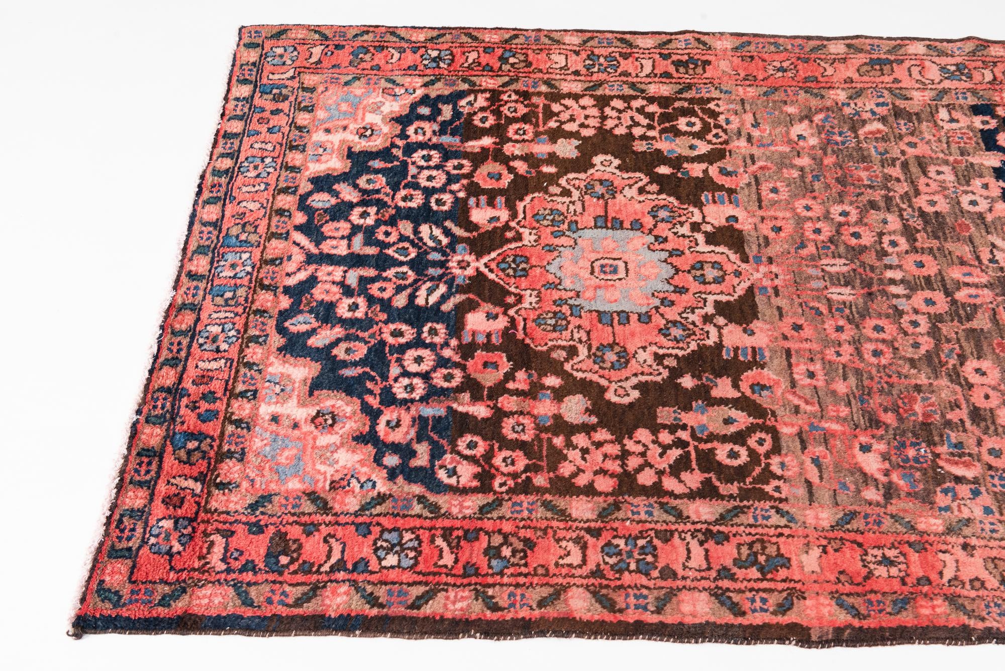 4' 1 x 9' 3 Hand Knotted Ultra Vintage Persian Wool Runner Rug