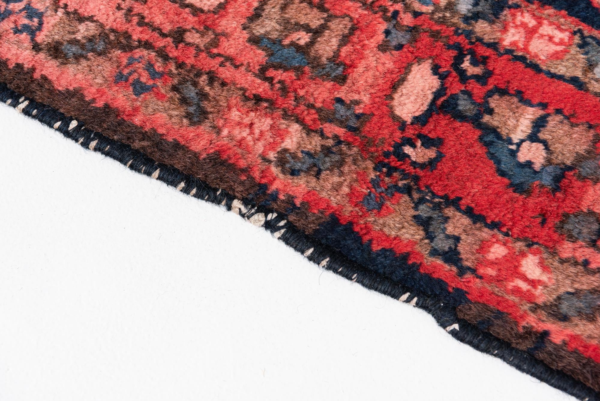 4' 1 x 9' 3 Hand Knotted Ultra Vintage Persian Wool Runner Rug