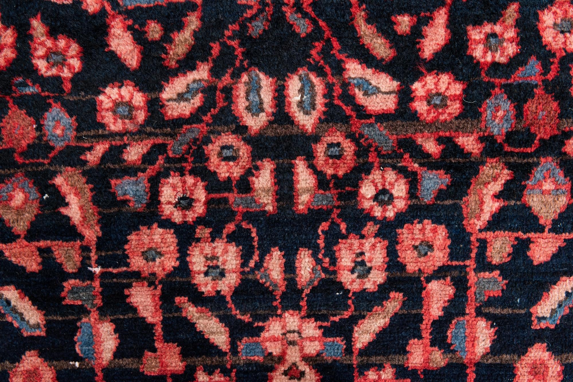 4' 1 x 9' 3 Hand Knotted Ultra Vintage Persian Wool Runner Rug