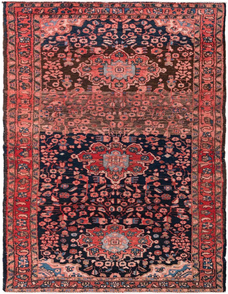 Detail image of 4' 1 x 9' 3 Hand Knotted Ultra Vintage Persian Wool Runner Rug