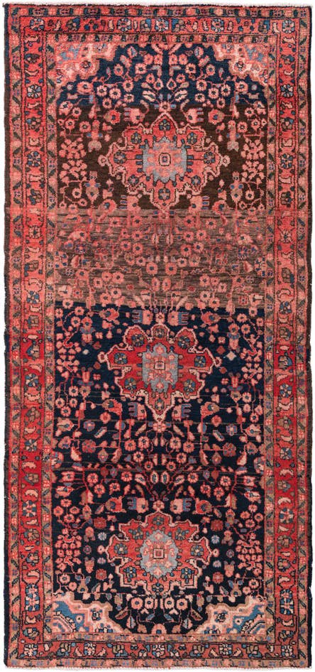 Detail image of 4' 1 x 9' 3 Hand Knotted Ultra Vintage Persian Wool Runner Rug
