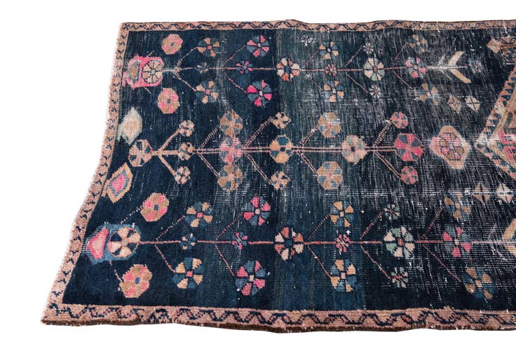 Detail image of 3' 8 x 8' 2 Hand Knotted Ultra Vintage Persian Wool Runner Rug