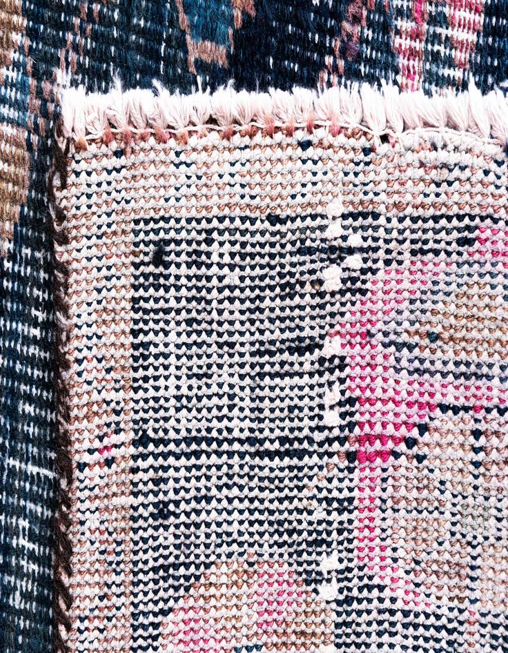 Detail image of 3' 8 x 8' 2  Hand Knotted Ultra Vintage Persian Wool Runner Rug