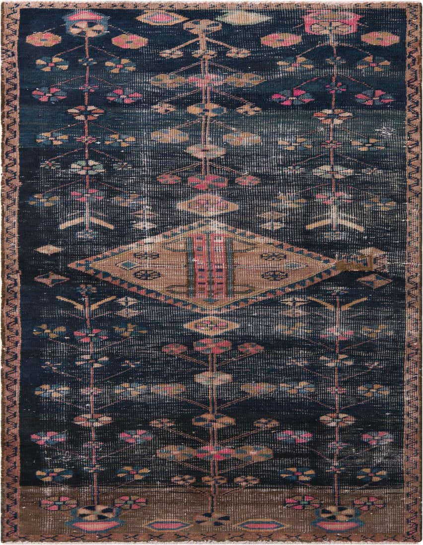 Primary image 3' 8 x 8' 2  Hand Knotted Ultra Vintage Persian Wool Runner Rug