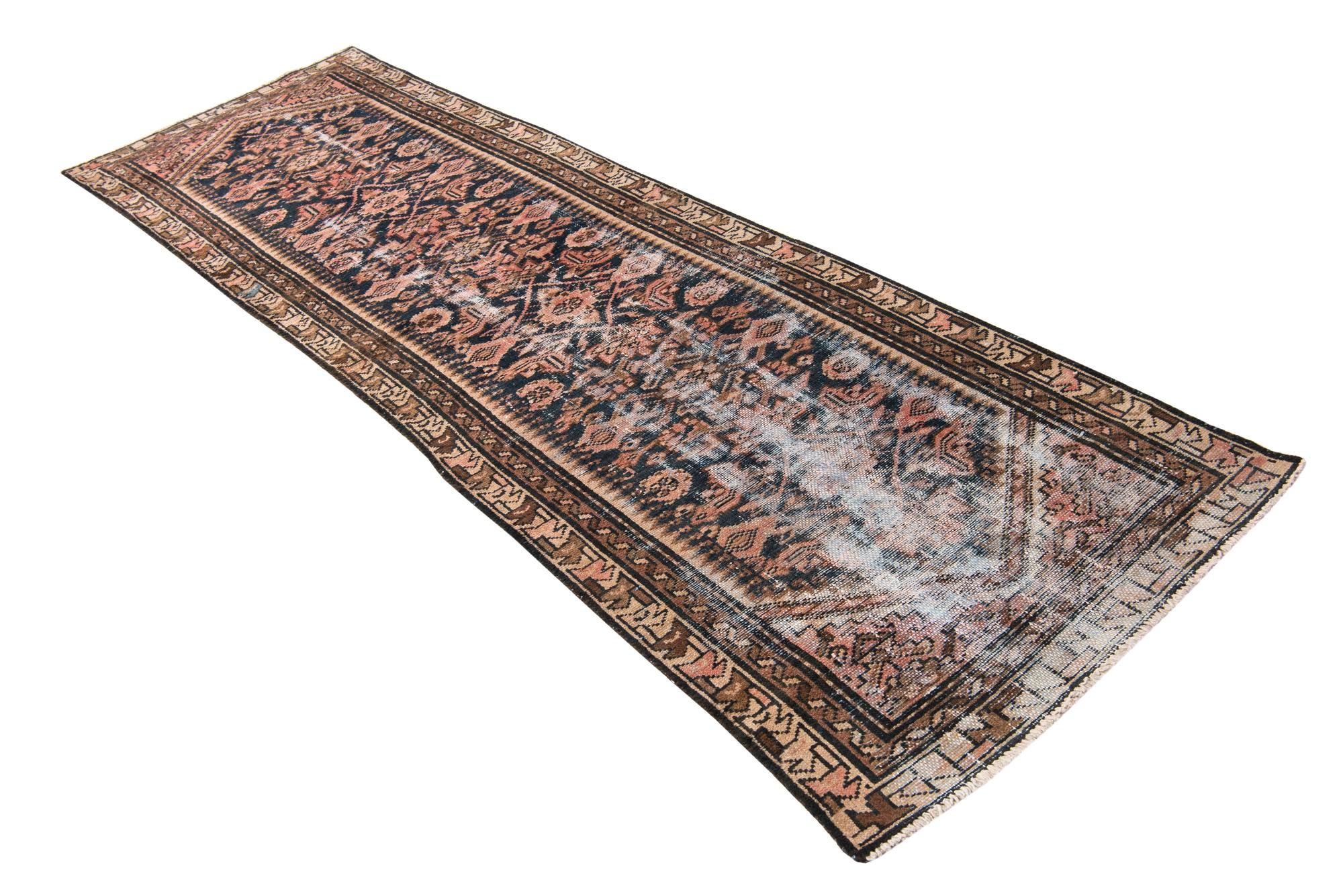 2' 10 x 9' 6 Hand Knotted Ultra Vintage Persian Wool Runner Rug