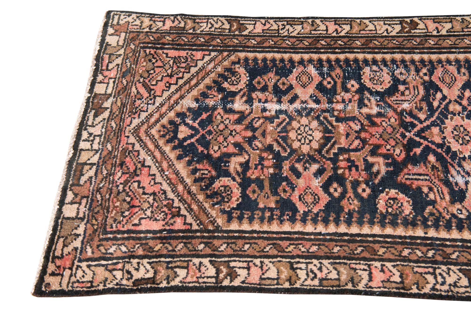 2' 10 x 9' 6 Hand Knotted Ultra Vintage Persian Wool Runner Rug