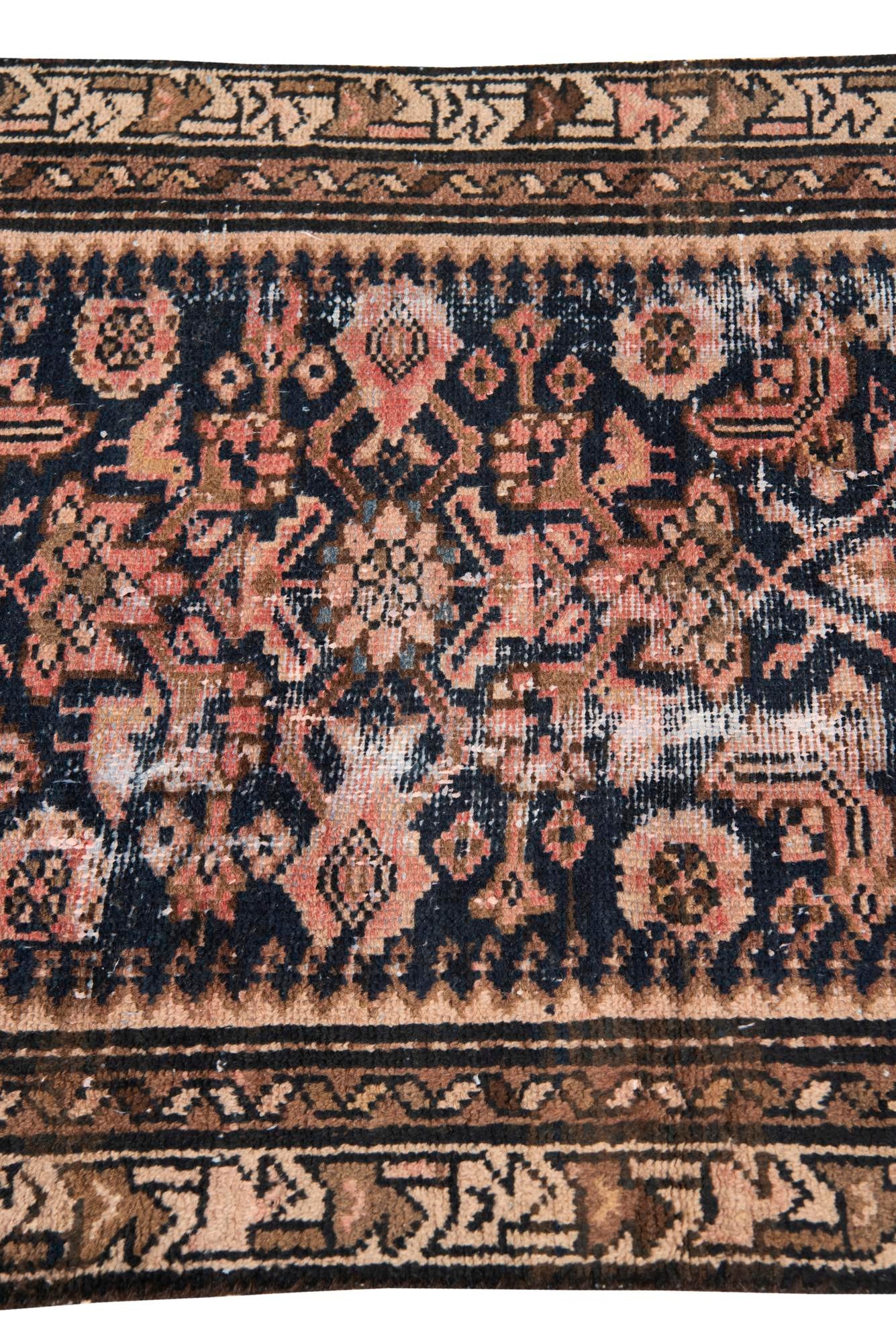 2' 10 x 9' 6 Hand Knotted Ultra Vintage Persian Wool Runner Rug