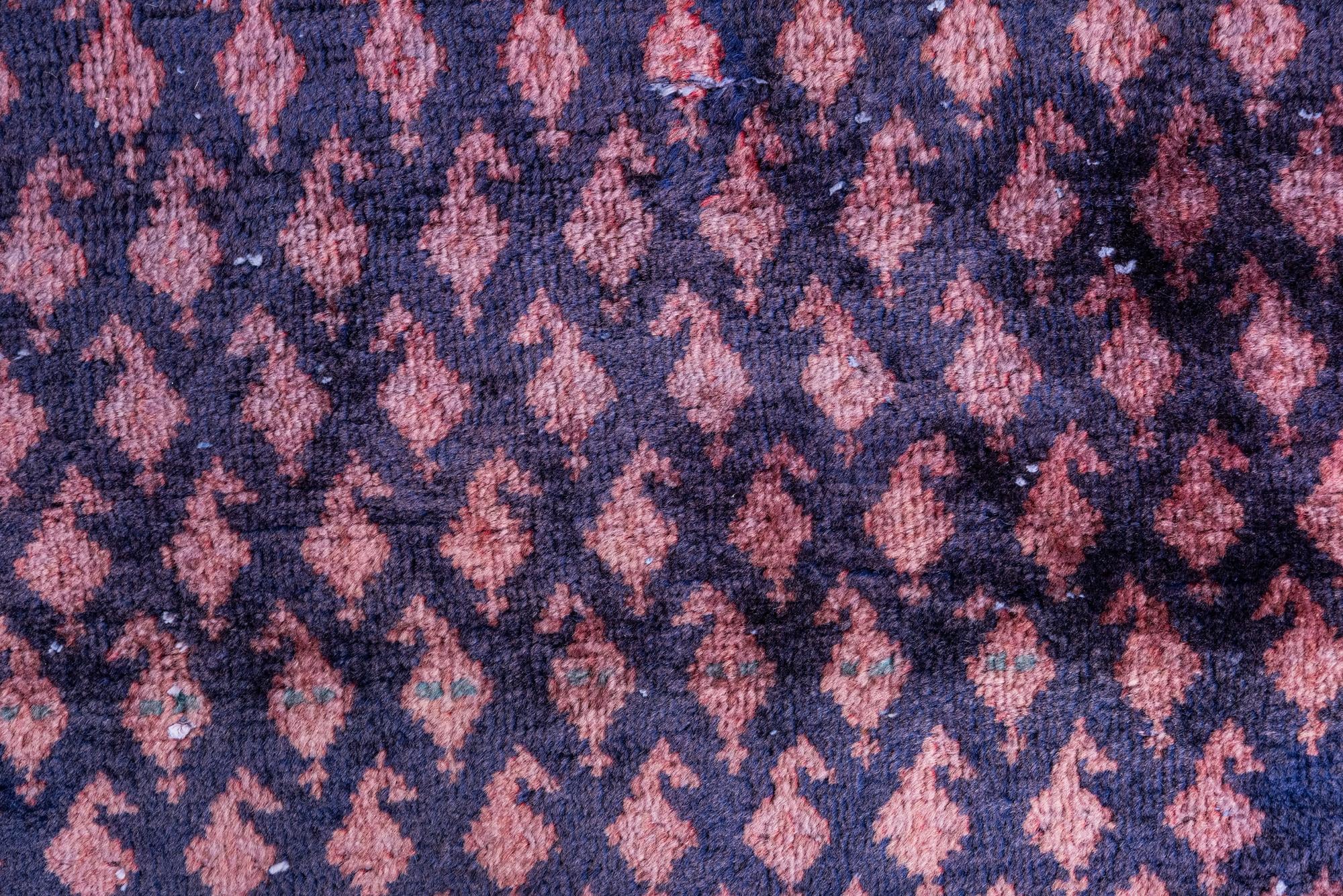 3' 7 x 10' 3 Hand Knotted Ultra Vintage Persian Wool Runner Rug