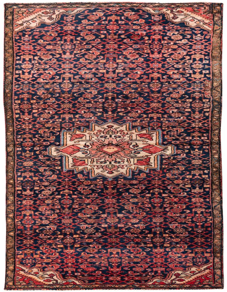 Detail image of 4' x 10' Hand Knotted Ultra Vintage Persian Wool Runner Rug