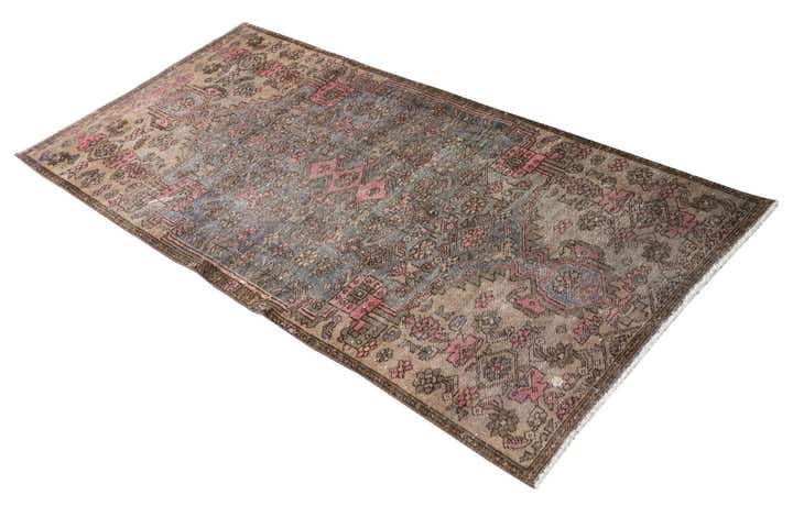 3' 1 x 6' 1 Hand Knotted Ultra Vintage Persian Wool Runner Rug