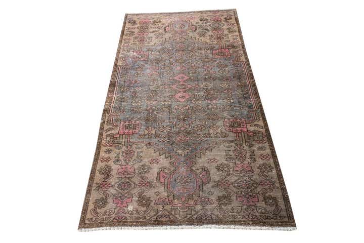 3' 1 x 6' 1 Hand Knotted Ultra Vintage Persian Wool Runner Rug