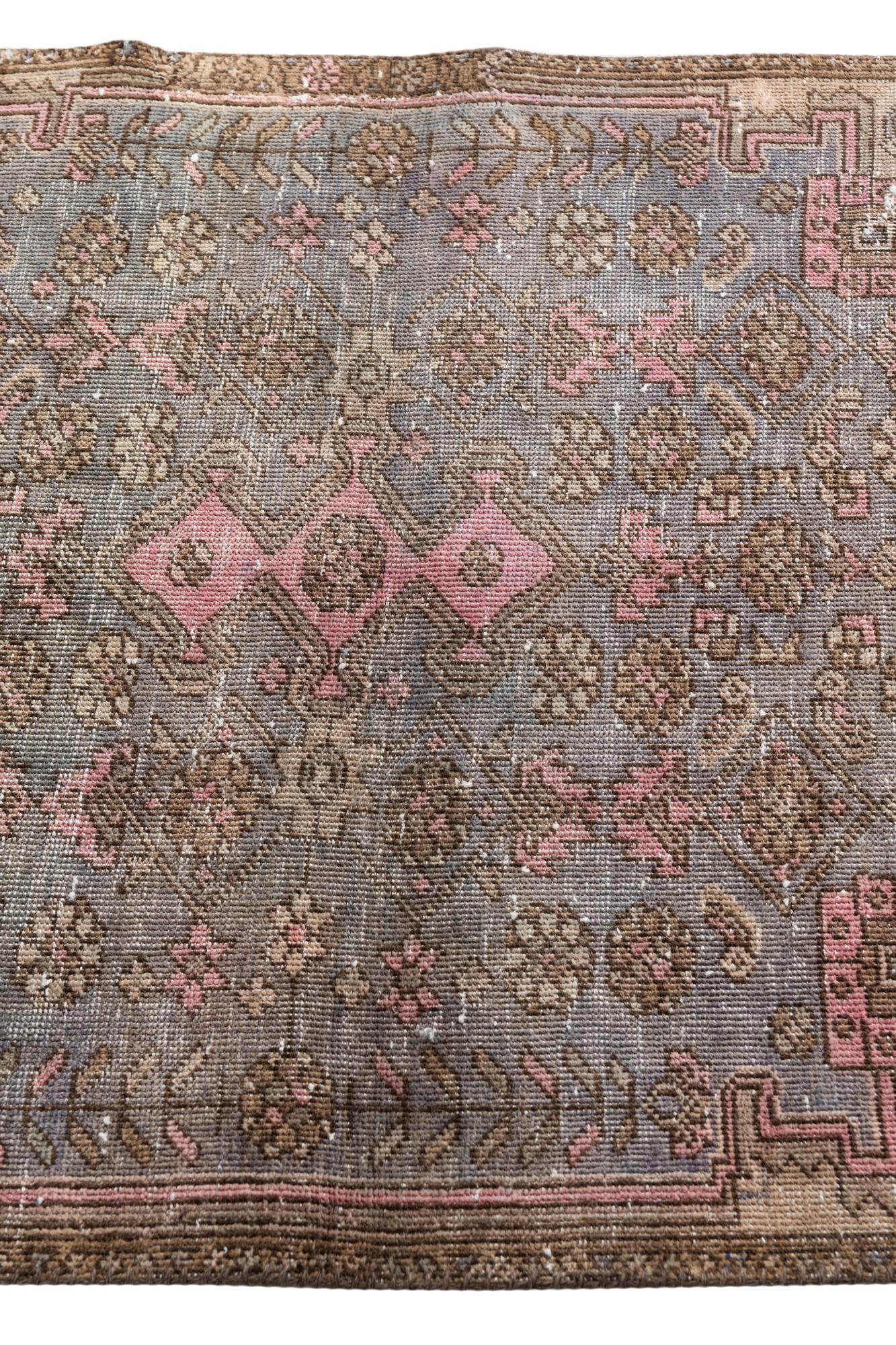 3' 1 x 6' 1 Hand Knotted Ultra Vintage Persian Wool Runner Rug