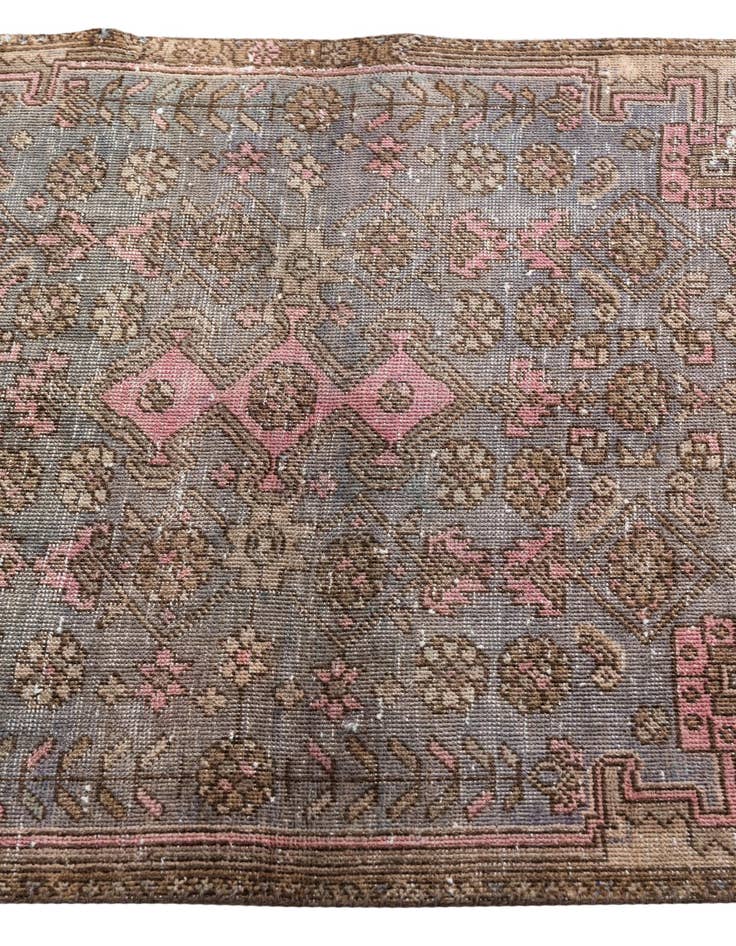 Detail image of 3' 1 x 6' 1  Hand Knotted Ultra Vintage Persian Wool Runner Rug