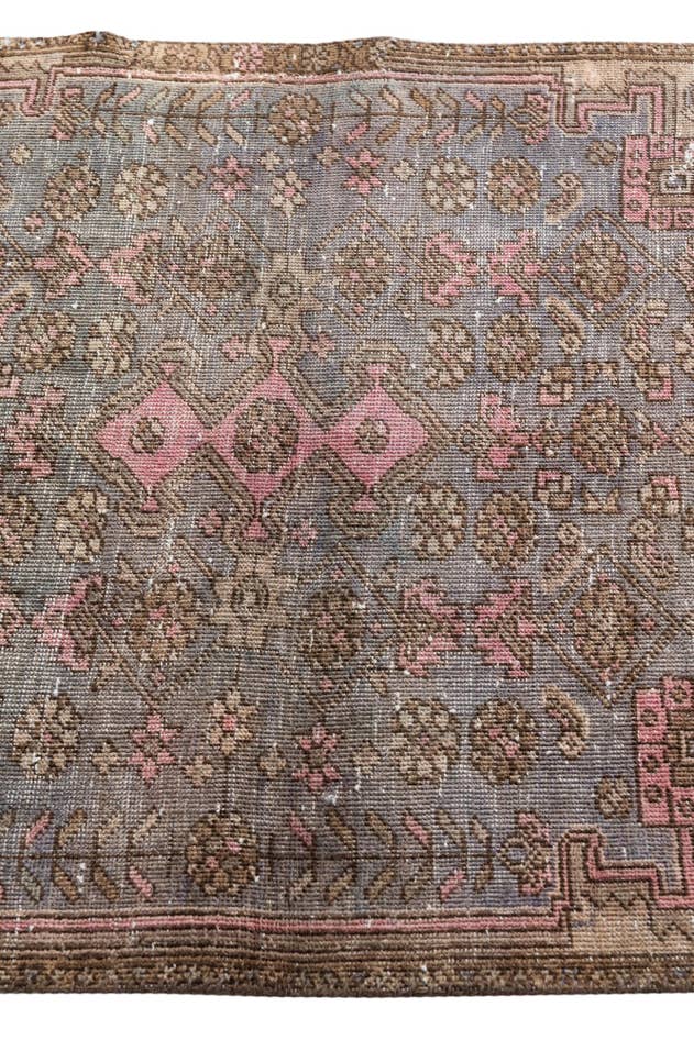 Detail image of 3' 1 x 6' 1 Hand Knotted Ultra Vintage Persian Wool Runner Rug