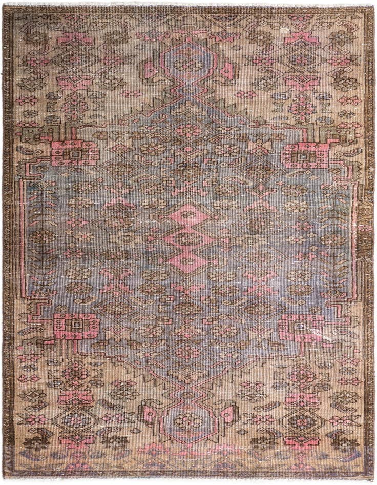 Detail image of 3' 1 x 6' 1 Hand Knotted Ultra Vintage Persian Wool Runner Rug