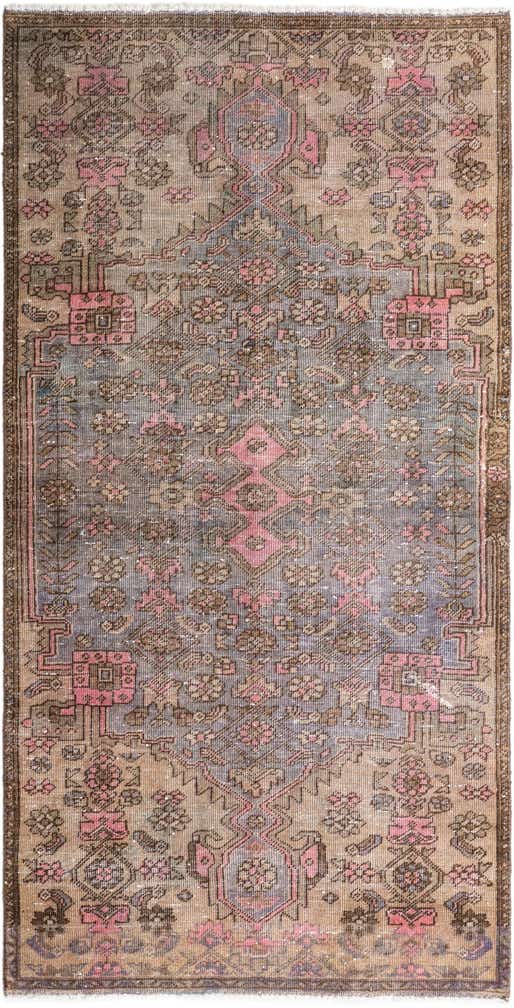 3' 1 x 6' 1 Hand Knotted Ultra Vintage Persian Wool Runner Rug