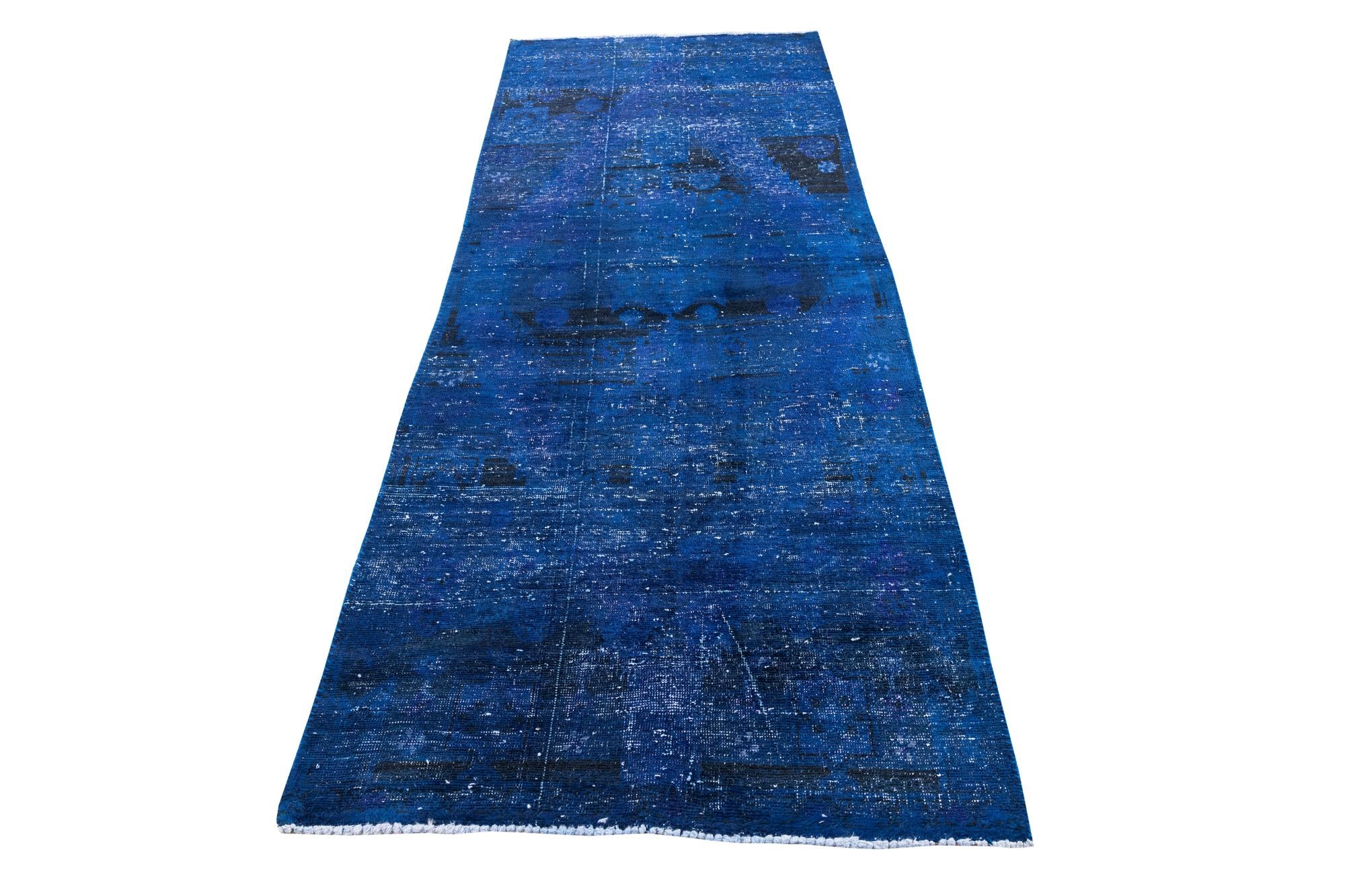 3' 8 x 9' 6 Hand Knotted Ultra Vintage Persian Wool Runner Rug
