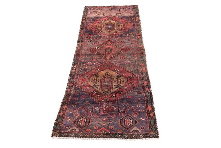Detail image of 2' 4 x 6' Hand Knotted Ultra Vintage Persian Wool Runner Rug
