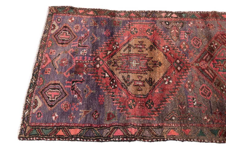 Detail image of 2' 4 x 6' Hand Knotted Ultra Vintage Persian Wool Runner Rug