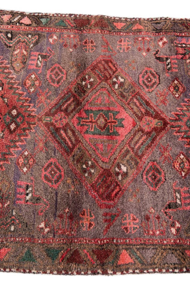 Detail image of 2' 4 x 6' Hand Knotted Ultra Vintage Persian Wool Runner Rug