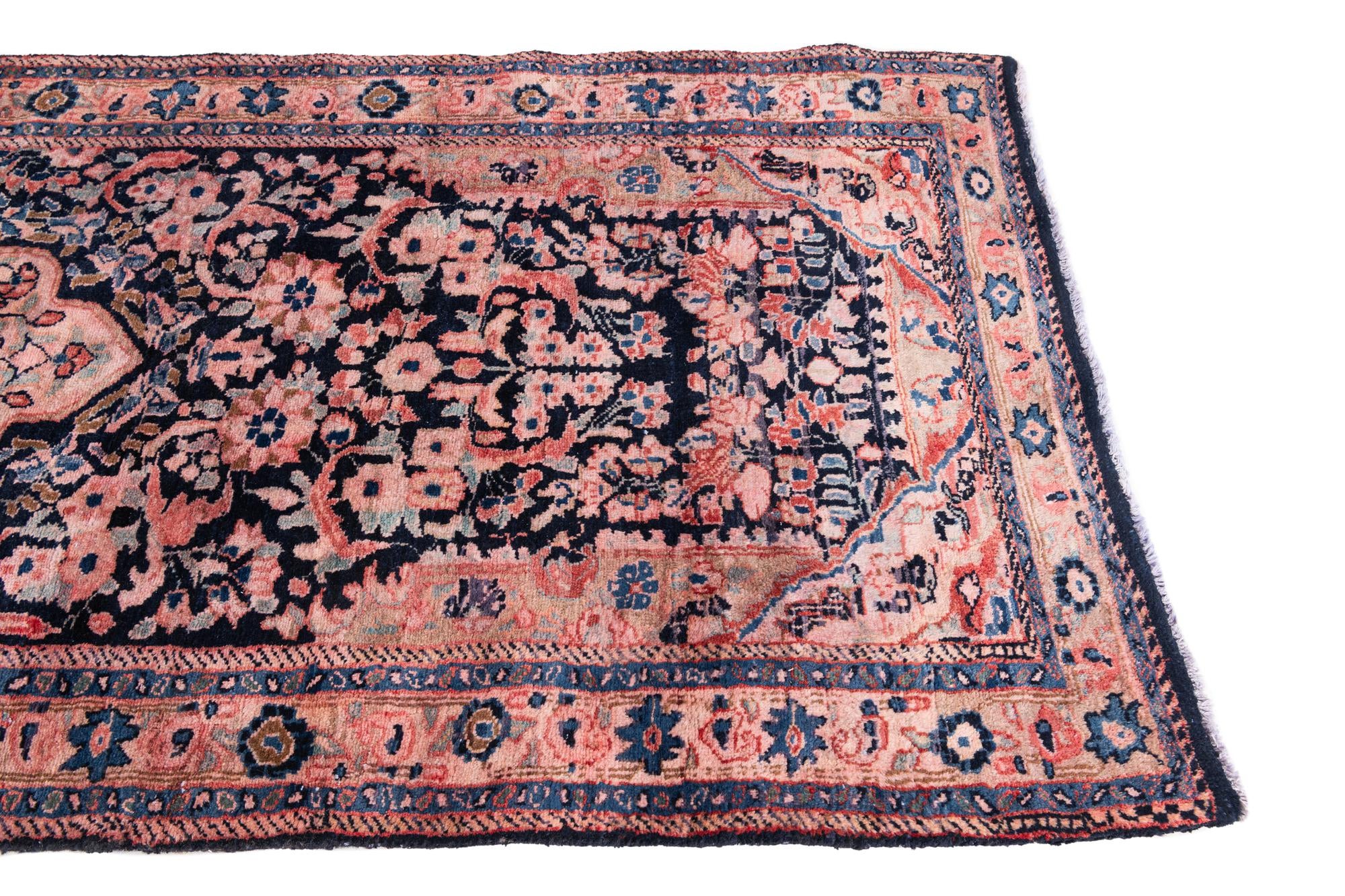 3' 9 x 10' 4 Hand Knotted Ultra Vintage Persian Wool Runner Rug