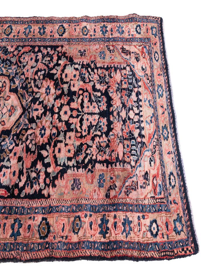 Detail image of 3' 9 x 10' 4  Hand Knotted Ultra Vintage Persian Wool Runner Rug