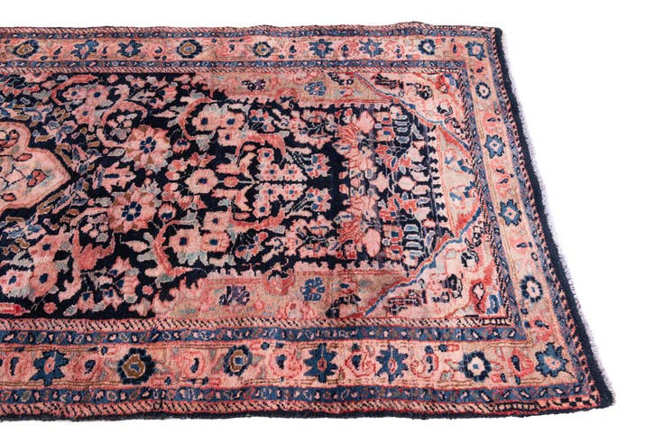 Detail image of 3' 9 x 10' 4 Hand Knotted Ultra Vintage Persian Wool Runner Rug