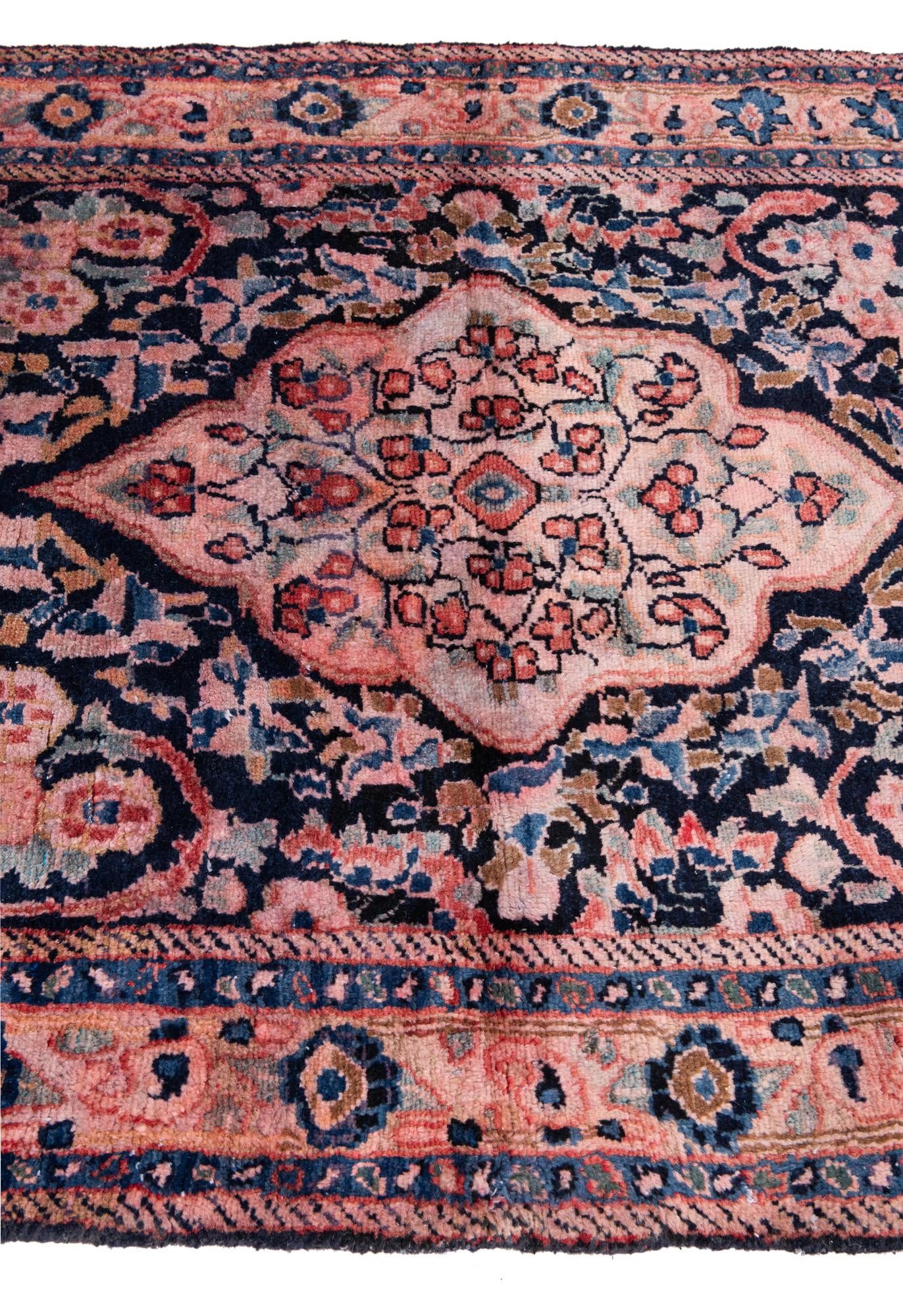 3' 9 x 10' 4 Hand Knotted Ultra Vintage Persian Wool Runner Rug