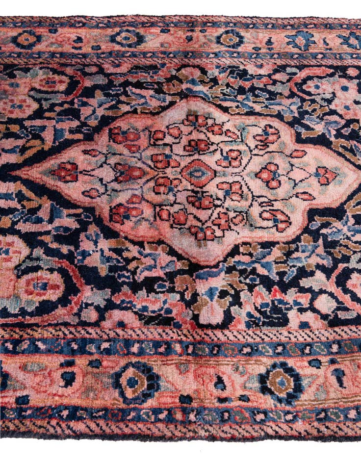 Detail image of 3' 9 x 10' 4  Hand Knotted Ultra Vintage Persian Wool Runner Rug