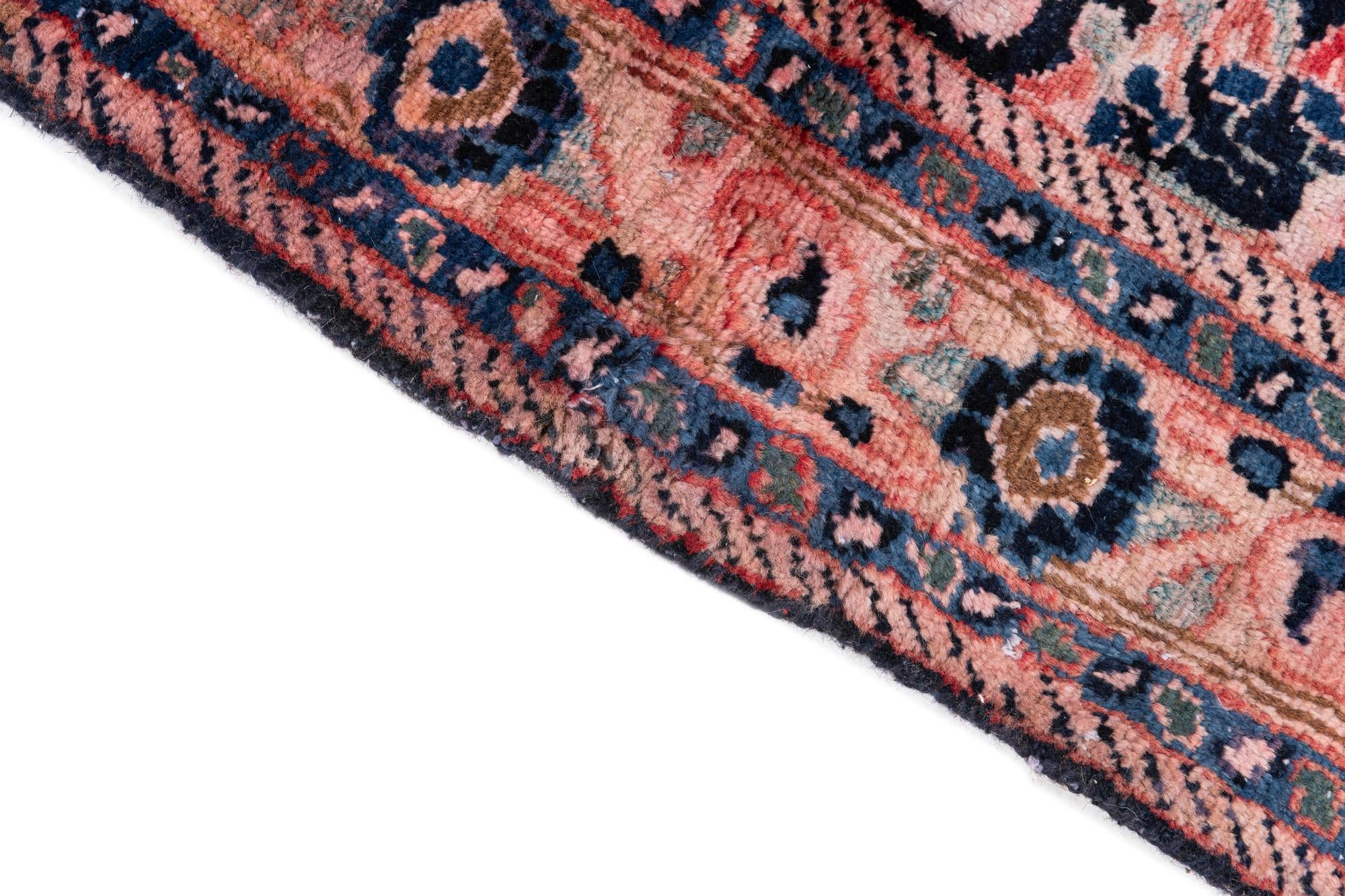 3' 9 x 10' 4 Hand Knotted Ultra Vintage Persian Wool Runner Rug