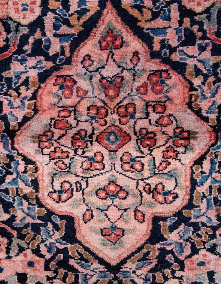 Detail image of 3' 9 x 10' 4  Hand Knotted Ultra Vintage Persian Wool Runner Rug