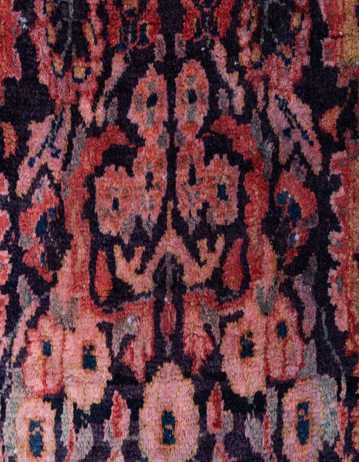 Detail image of 3' 9 x 10' 4  Hand Knotted Ultra Vintage Persian Wool Runner Rug