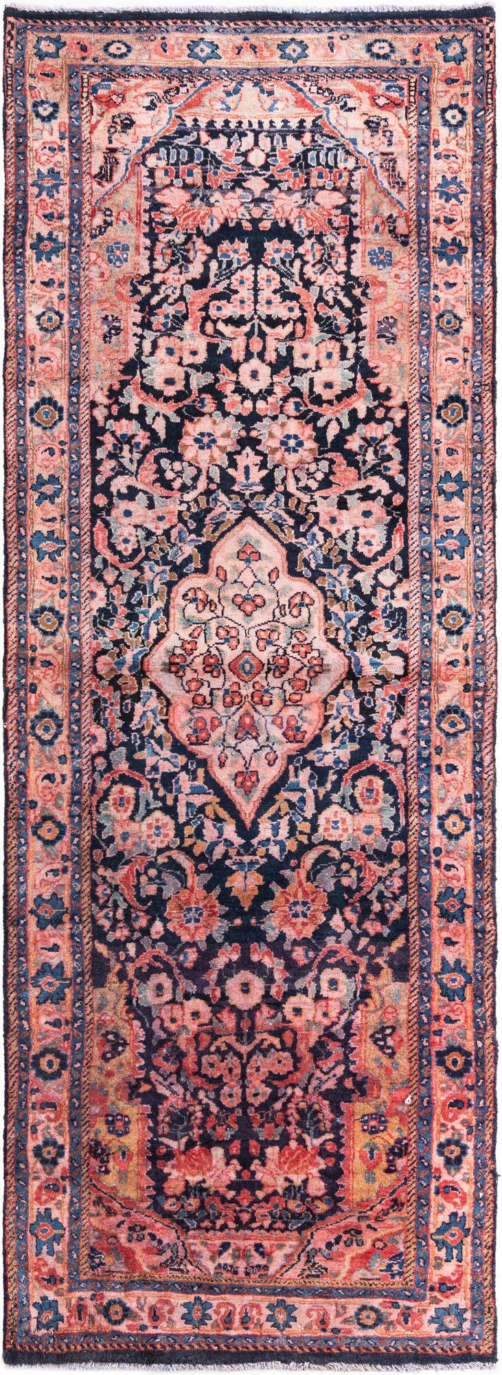 3' 9 x 10' 4 Hand Knotted Ultra Vintage Persian Wool Runner Rug