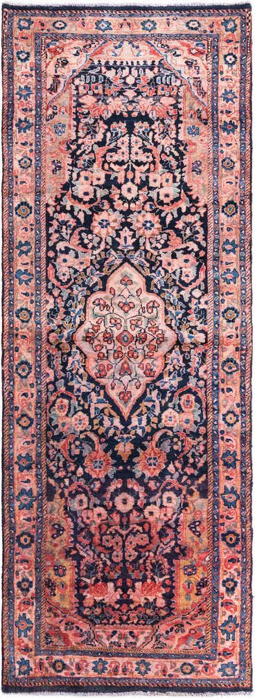 3' 9 x 10' 4 Hand Knotted Ultra Vintage Persian Wool Runner Rug