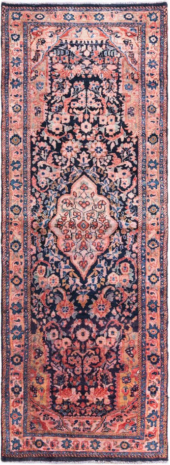 Detail image of 3' 9 x 10' 4 Hand Knotted Ultra Vintage Persian Wool Runner Rug