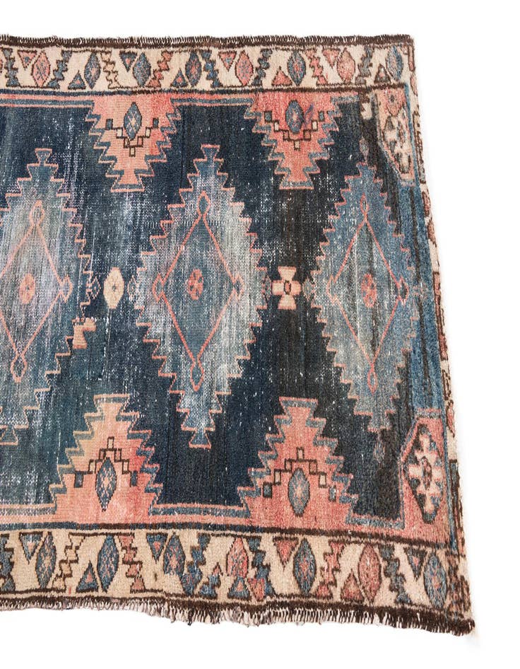 Detail image of 2' 8 x 7' 10  Hand Knotted Ultra Vintage Persian Wool Runner Rug