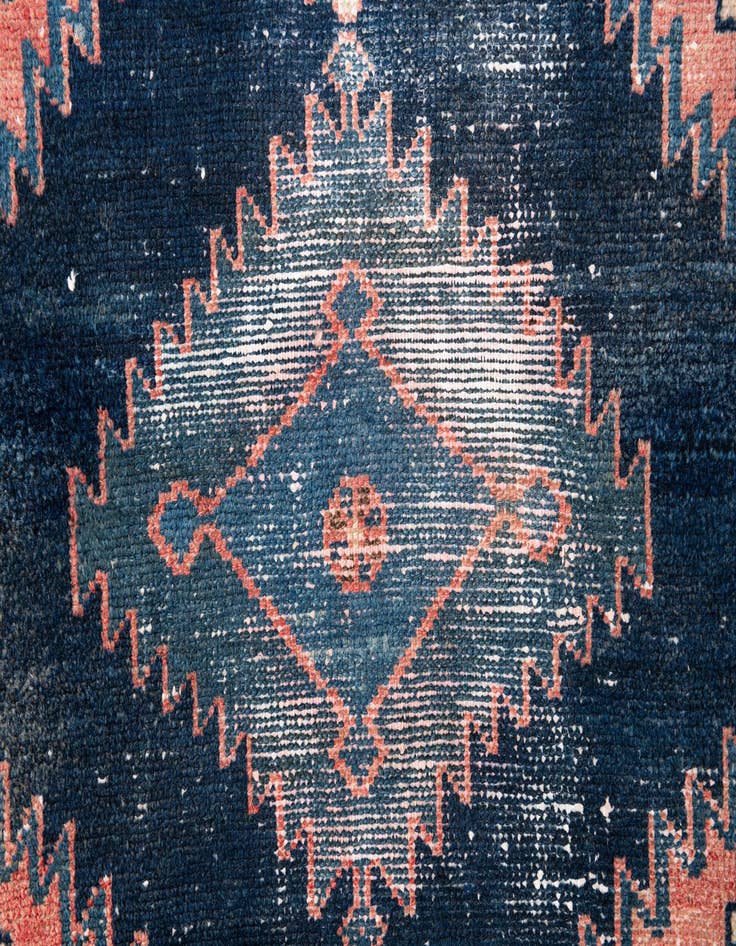 Detail image of 2' 8 x 7' 10  Hand Knotted Ultra Vintage Persian Wool Runner Rug