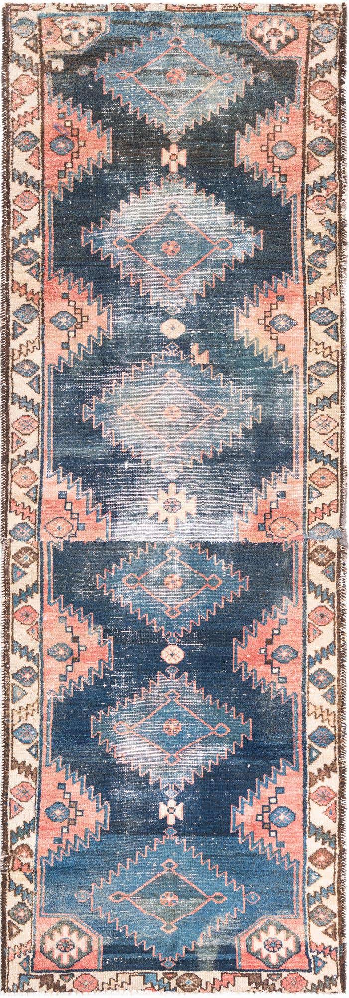 2' 8 x 7' 10 Hand Knotted Ultra Vintage Persian Wool Runner Rug