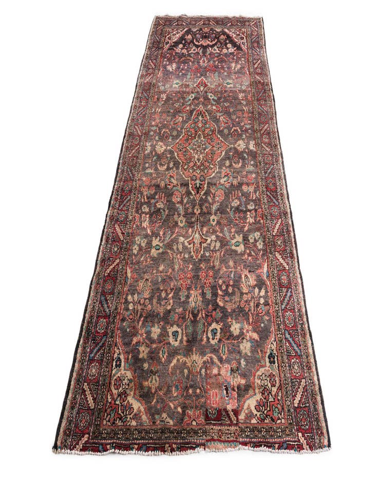 Detail image of 5' x 10' 1  Hand Knotted Ultra Vintage Persian Wool Runner Rug