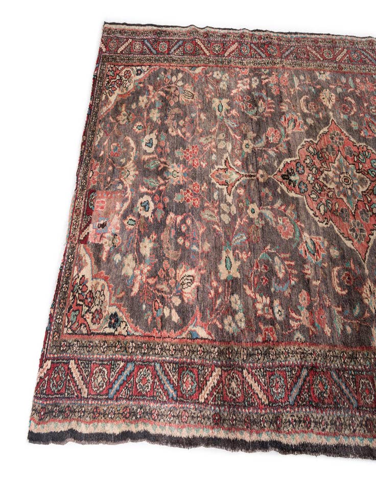 Detail image of 5' x 10' 1  Hand Knotted Ultra Vintage Persian Wool Runner Rug