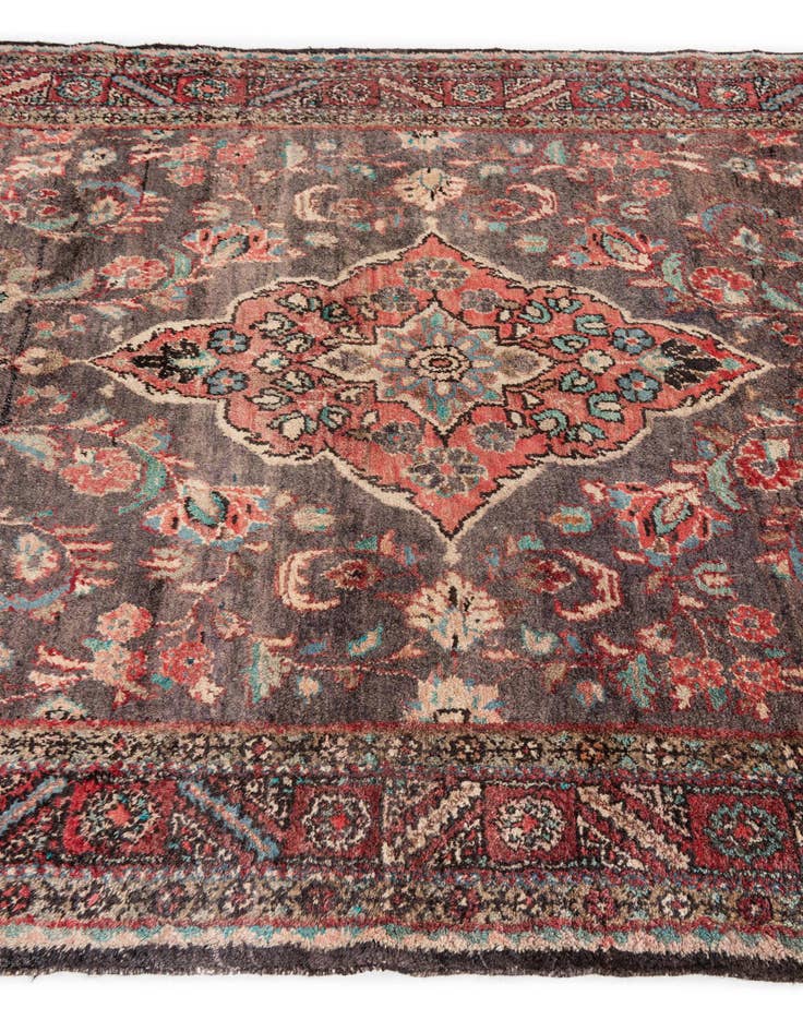 Detail image of 5' x 10' 1  Hand Knotted Ultra Vintage Persian Wool Runner Rug