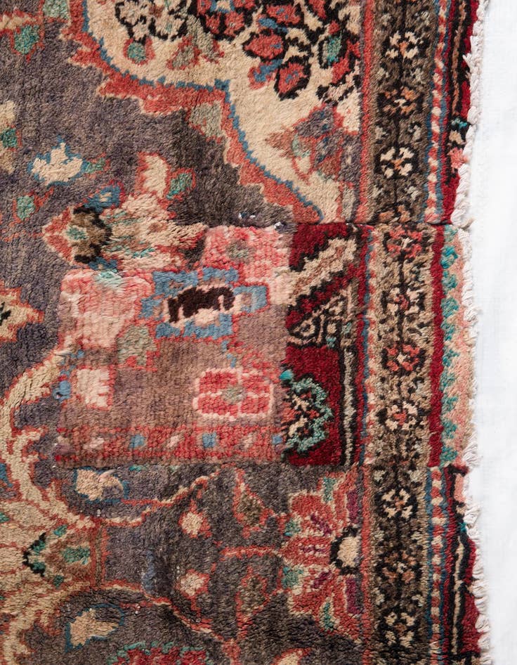 Detail image of 5' x 10' 1  Hand Knotted Ultra Vintage Persian Wool Runner Rug