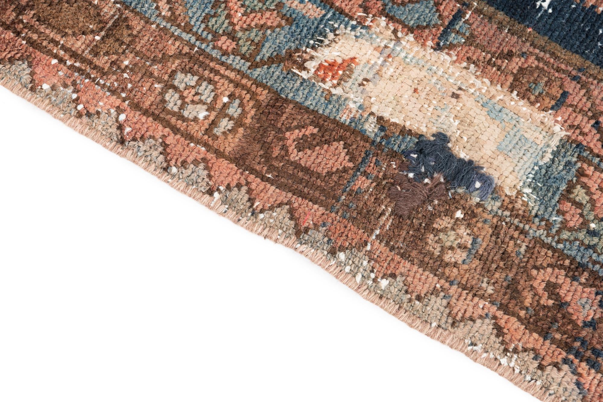 4' x 9' 7 Hand Knotted Ultra Vintage Persian Wool Runner Rug