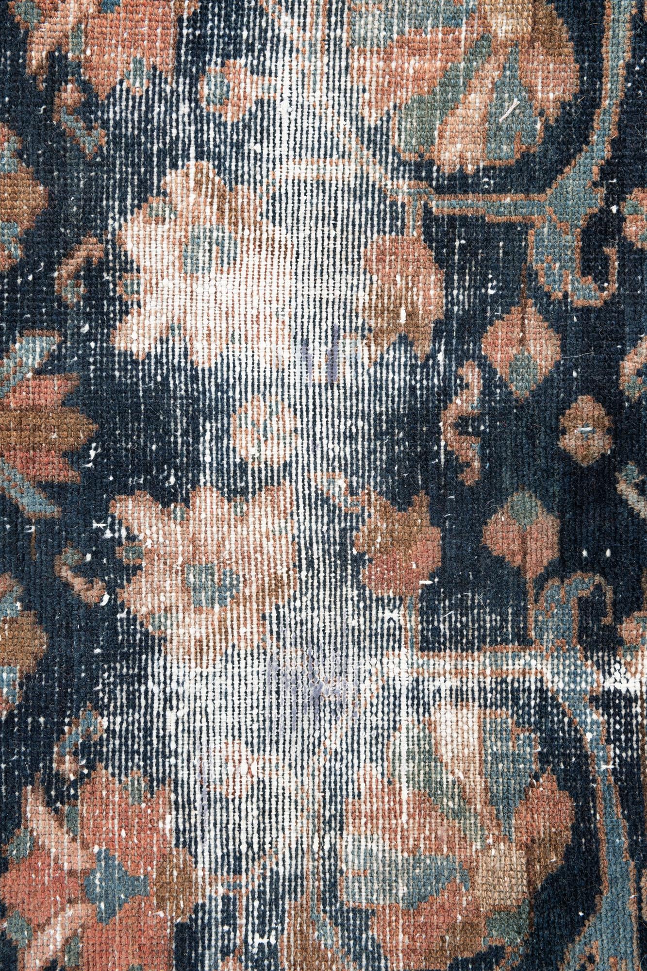 4' x 9' 7 Hand Knotted Ultra Vintage Persian Wool Runner Rug