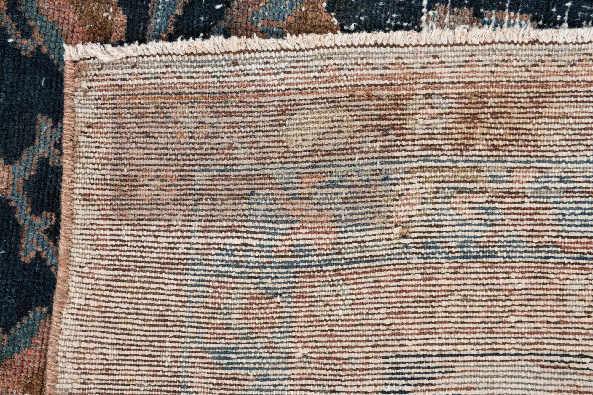 4' x 9' 7 Hand Knotted Ultra Vintage Persian Wool Runner Rug