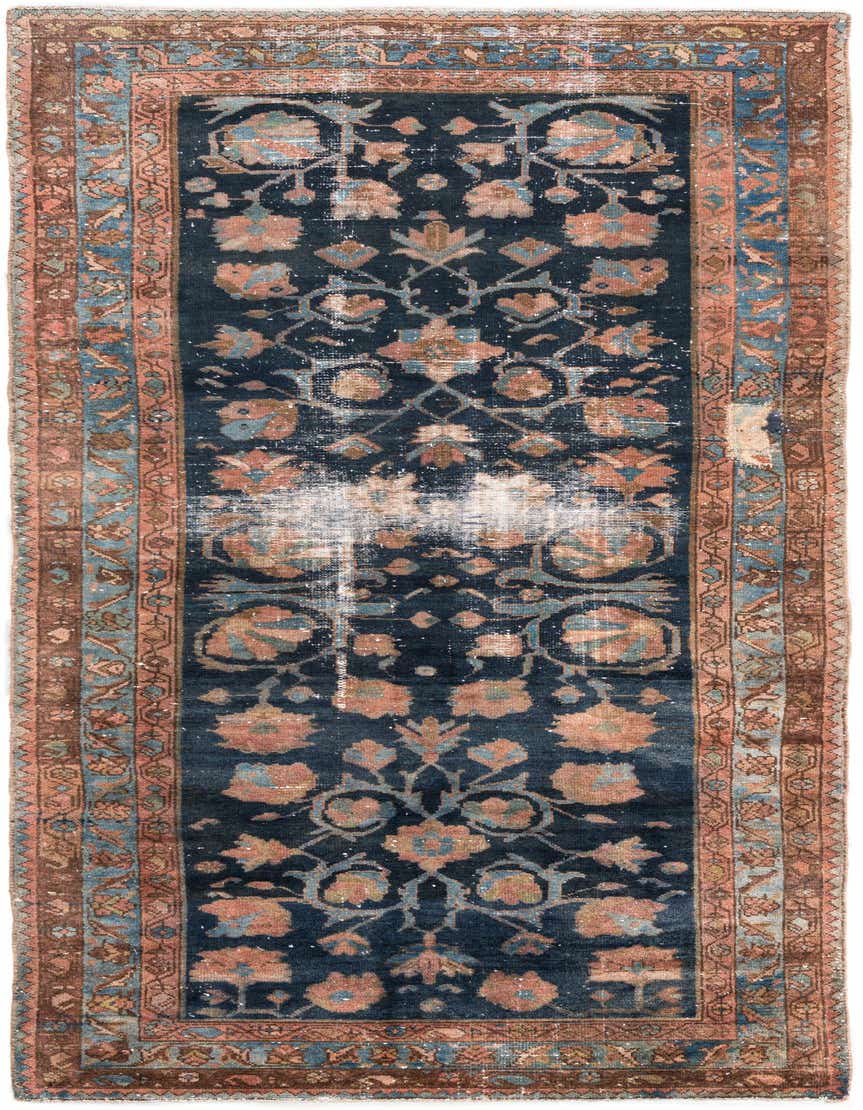 Primary image 4' x 9' 7  Hand Knotted Ultra Vintage Persian Wool Runner Rug
